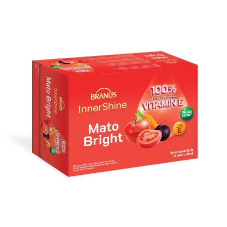 BRAND'S InnerShine Mato Bright 12's (42ml) (With Lycopene, Brighten Skin&Promote Bowel Movement) + CNY Pink Box