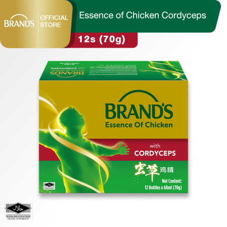 BRAND’S Essence of Chicken with Cordyceps 12's (70gm)(Improve Qi & Immunity)