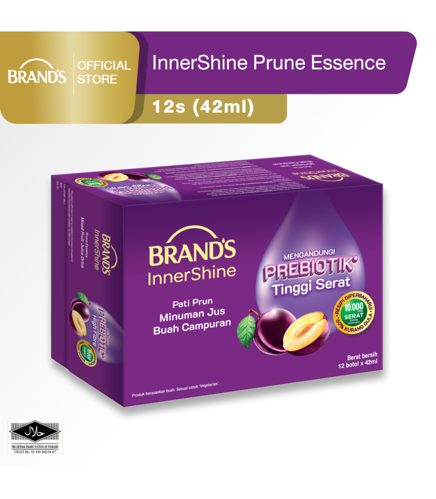 BRAND'S Innershine Prune Essence 12's (42ml)(For Radiant Skin & Promote Bowel Movement)