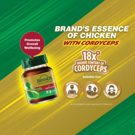 [Promotion 2026] BRAND’S Essence of Chicken with Cordyceps 12's (70gm)(Improve Qi & Immunity)