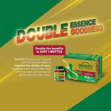 BRAND’S Essence of Chicken with Cordyceps 12's (70gm)(Improve Qi & Immunity)