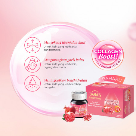 InnerShine Botanical Beverage Pomegranate with Collagen 6s (42ml)